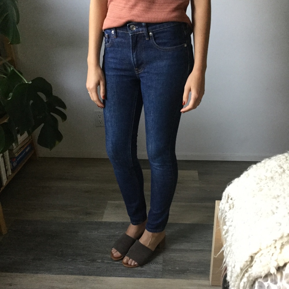 Everlane dark denim skinny jeans